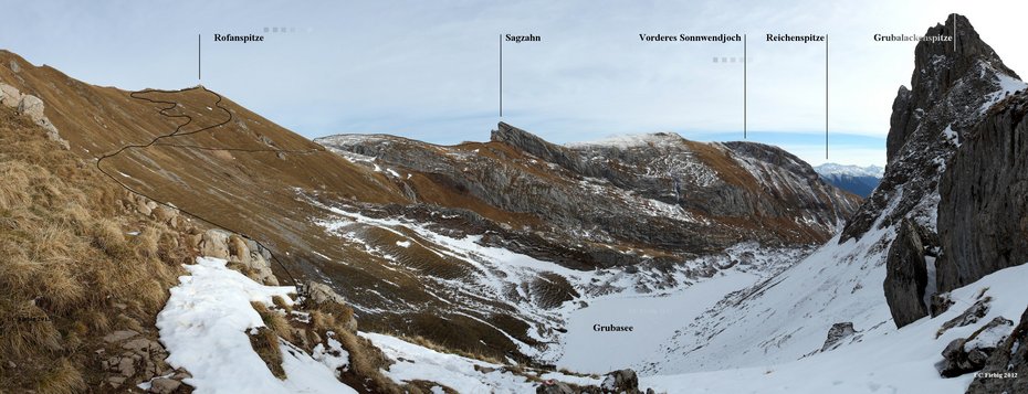 Grubascharte Panorama Fiebig Rofanspitze
