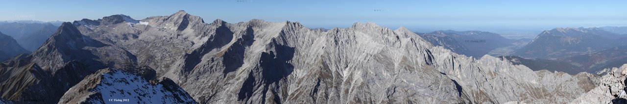 Hochwanner Jubliäumsgrat Panorama Fiebig