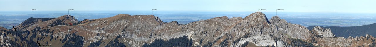 Große Klammspitze Kuchelbergspitze Panorama Fiebig