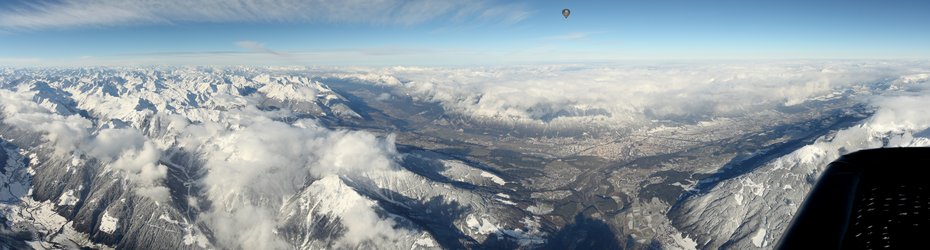 Ballonfahrt Alpenüberquerung Panorama Fiebig