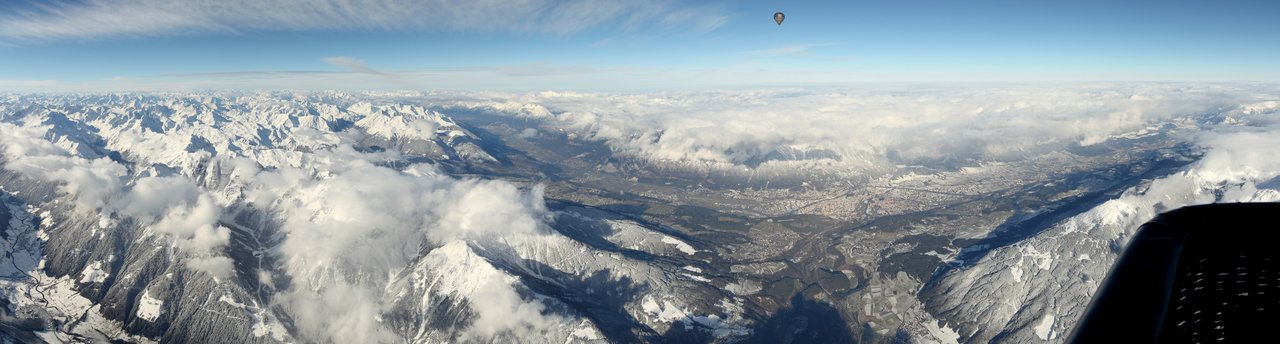 Ballonfahrt Alpenüberquerung Panorama Fiebig